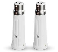 DiCUNO B22 vers E27 Convertisseur de Douille, Adaptateur Baïonnette 9CM extension pour ampoule LED E27, Max 200W 250V, Résistant à la Chaleur 180℃, Lot de 2