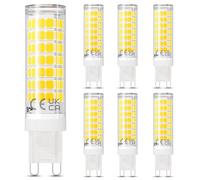 DiCUNO Dimmable Ampoule LED G9 4W, Équivalent 40W Halogènes, Blanc Froid 6000K, 500lm, Base en céramique, 230V, Culot G9 LED pour salle de bain, lustre, 6 Pièces