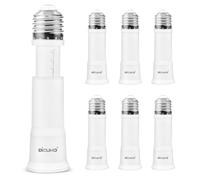 DiCUNO E27 Adaptateur de base 8-10.5CM Extension Flexible, E27 Prolongateur de douille de lampe standard, Rallonge des ampoule, Adaptateur de support de lampe, Paquet de 6