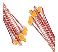DiCUNO Mini-lampes 0805 pré-soudées, Diodes électroluminescentes micro LED SMD pré-câblées pour bricolage, projets scientifiques, longueur de fil 16 cm, Couleurs : Rose, Lot de 20