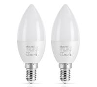 DiCUNO ProOE Ampoule E14 LED, 5W ampoule E14 équivalent 40W halogène, Blanc froid 5000K, 460LM, C37 bougie LED, Petit culot à vis, Non-dimmable, Super haut CRI 98, 2 Unités