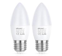 DiCUNO ProOE Ampoule LED E27, 5W ampoule E27 équivalent 40W halogène, Blanc chaud 3000K, 330LM, C37 bougie LED, Gros culot à vis, Non-dimmable, Super haut CRI 98, 2 Unités