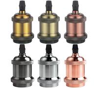 DiCUNO Vintage E27 douille de lampe, Edison retro suspension lampe, Solide céramique adaptateur, 6 Pièces mélange socket…