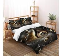 DICVXST 3D Note clé Parure De Lit pour Garçon Et Adolescent 3 Pièces Qualité Supérieure Taies D'oreillers avec Fermeture Éclair King（220x240cm）