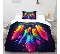 DICVXST 3D Piège à rêves Parure De Lit pour Garçon Et Adolescent 2 Pièces Simplement avec Taie d'oreiller avec Fermeture Éclair Single（135x200cm）