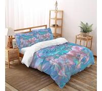 DICVXST 3D Piège à rêves Parure De Lit pour Garçon Et Adolescent 3 Pcs en Microfibre avec Taie d'oreiller avec Fermeture Éclair Super King（260x220cm）