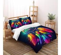 DICVXST 3D Piège à rêves Parure De Lit pour Garçon Et Adolescent 3 Pcs Qualité Supérieure avec 2 Taies d'oreiller avec Fermeture Éclair King（220x240cm）