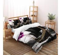 DICVXST 3D Voyage Viking Parure De Lit pour Garçon Et Adolescent 3 Pièces Qualité Supérieure avec Taie d'oreiller avec Fermeture Éclair Super King(260x220cm)