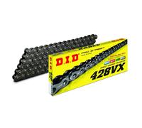 DID 428 VX Chaîne De Moto Noire Ouverte Avec Verrou À Clips 136 Maillons