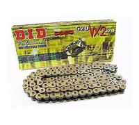 DID 520 VX2 Chaîne de moto X-Ring ouverte avec attache à riveter 100 maillons Doré