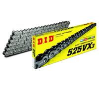 DID 525 VX3 B&B X-Ring Chaîne De Moto Noire Avec Maillon À Rivet 118 Maillons