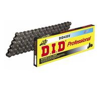 D.I.D Racing Chain – Chaîne 420D – Noir/Noir – 86 maillons – joint clip (RJ)