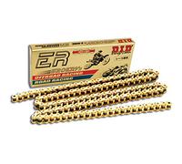 DID Chaîne 520 ERV3 120 maillons (X-Ring doré), ouverte avec fermoir à rivet