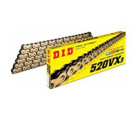 D.I.D Racing Chain – Chaîne de transmission 520VX3 – 112 maillons – Or/Noir – Joint rivet (ZJ)