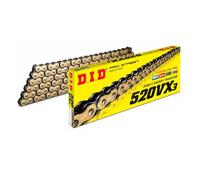 D.I.D Racing Chain Chaîne de transmission 520VX3 X-Ring Doré 108 maillons