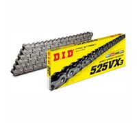 D.I.D Racing Chain – Chaîne 525VX3 – 118 maillons – ouverte, claire