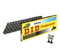 DID Chaîne De Moto Renforcée 520 Maillons 114 Ouverte + Clé De Chaîne