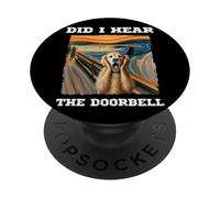 Did I Hear The Doorbell? Chien surpris et bouleversé chien drôle PopSockets PopGrip Adhésif