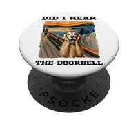 Did I Hear The Doorbell? Chien surpris et bouleversé chien drôle PopSockets PopGrip Adhésif