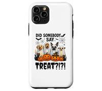 Did Somebody Say Treat Ghost Dogs Lovers Funny Halloween Coque pour iPhone 11 Pro