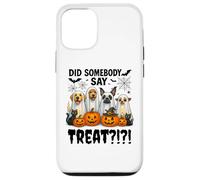 Did Somebody Say Treat Ghost Dogs Lovers Funny Halloween Coque pour iPhone 12/12 Pro