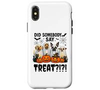 Did Somebody Say Treat Ghost Dogs Lovers Funny Halloween Coque pour iPhone X/XS