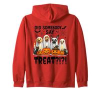 Did Somebody Say Treat Ghost Dogs Lovers Funny Halloween Sweat à Capuche