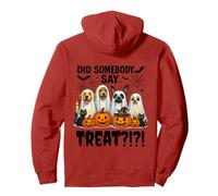 Did Somebody Say Treat Ghost Dogs Lovers Funny Halloween Sweat à Capuche