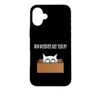 Did Someone Say Yarn Funny Cat Lover Knitting Crochet Hobby Coque pour iPhone 16 Plus