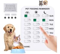 Did You Feed The Cat Tracker Magnet, Dog Feeding Reminder with AM PM Indicators, Magnetic Sticker and Double Sided Adhesive for Pet Owners, Household Feeding Schedule for Cats & Dog (#B)