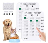 Did You Feed The Cat Tracker Magnet, Dog Feeding Reminder with AM PM Indicators, Magnetic Sticker and Double Sided Adhesive for Pet Owners, Household Feeding Schedule for Cats & Dog (2 Pcs #B)