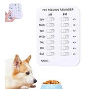 Did You Feed The Cat Tracker, Rappel d'alimentation pour chiens et chats, tableau d'instructions 3 par jour pour nourrir votre animal de compagnie, avec indicateurs AM/PM, clip de planification pour