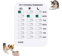 Did You Feed The Cat Tracker, Rappel d'alimentation pour Chiens et Chats, Tableau d'instructions 3 par Jour pour Nourrir Votre Animal de Compagnie, avec indicateurs AM/PM, Clip de Planification pour