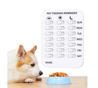 Did You Feed The Cat Tracker - Rappel magnétique pour chien et chat - Indication 3 fois par jour - Tableau d'alimentation pour chat (trois lignes)