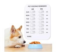 Did You Feed The Cat Tracker - Rappel magnétique pour chien et chat - Indication 3 fois par jour - Tableau d'alimentation pour chat (deux lignes)