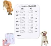 Did You Feed The Cat Tracker - Rappel magnétique pour chiens et chats - Traceur de commentaires pour animaux de compagnie avec rabat AM/PM - 3 schédules magnétiques quotidiens (A)