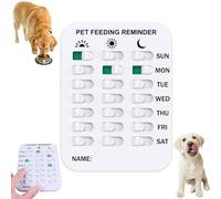 Did You Feed The Cat Tracker - Rappel magnétique pour chiens et chats - Traceur de commentaires pour animaux de compagnie avec rabat AM/PM - 3 schédules magnétiques quotidiens (B)