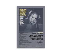 Did You Know That There's A Tunnel Under Ocean Blvd by Lana Del Rey Poster Toile Peinture à l'huile Décoration Art Poster Suspendu Peinture Maison Salon Chambre à manger Mur sans cadre 20,3 x 30,5 cm