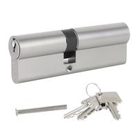 DIDA® 100mm Euro Barrel Lock 40/60 Door Barrel Lock with Key UPVC Door Lock Barrel Profile Lock with 3 Keys Anti-Pick Anti-Bump Anti-Drill Euro Cylinder Lock High Security BS EN 1303:2005 Nickel