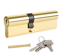 DIDA® 100mm Euro Barrel Lock 45/55 Door Barrel Lock with Key UPVC Door Lock Barrel Profile Lock with 3 Keys Anti-Pick Anti-Bump Anti-Drill Euro Cylinder Lock High Security Nickel BS EN 1303:2005 G