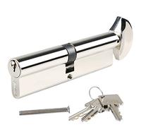 DIDA® 100mm Thumb Turn Euro Cylinder Lock 50T/50 UPVC Barrel Lock with 3 Keys Anti-Pick Anti-Bump Anti-Drill Door Barrel Lock with Key Euro Single Cylinder Lock Barrels High Security BS EN 1303:2005