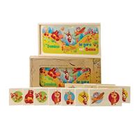 Dida - Domino Animaux de la Forêt - Jeu de Table en Bois avec Animaux pour Enfant