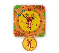 Dida - Horloge Pendule Murale en Bois Enfant - Cerfs - Horloge en Bois pour Chambre d'enfant