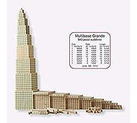 Dida - Set de 543 Blocs de Base 10 en Bois, Matériel Éducatif Montessori pour l'Apprentissage Mathématique, Blocs Arithmétiques Multibase Dienes pour Enfants