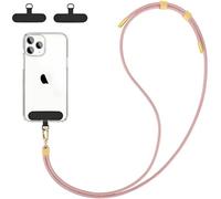 DiDaDi Chaîne de téléphone Portable Universelle à Porter Autour du Cou - Convient pour Tous Les Smartphones - Cordon Porte-clés avec 2 Coussinets - Compatible avec Toutes Les lanières de Smartphone