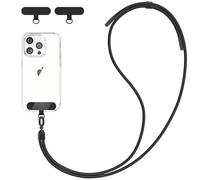 DiDaDi Chaîne de téléphone Portable Universelle à Porter Autour du Cou, pour Tous Les Smartphones, Cordon de téléphone Portable avec 2 Coussinets compatibles avec Tous Les Smartphones (Noir)