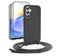 DiDaDi Ensemble de téléphone portable 5 en 1 pour Samsung Galaxy A15 avec coque de protection transparente + 2 films de protection d'écran + kit de nettoyage - Coque de protection en silicone (noir