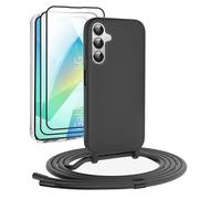 DiDaDi Ensemble de téléphone portable 5 en 1 pour Samsung Galaxy A16 avec coque de protection transparente + 2 films de protection d'écran + kit de nettoyage - Coque de protection en silicone (noir