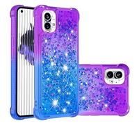 Didan Nadoli Flottant Liquide Coque pour Nothing Phone 1,Étui Protecteur Cover Brillant Paillette Sables Mouvants Colorée Chute d'eau Transparente Antichoc Bumper Housse