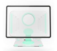 Didarenba Support Tablette Bureau Transparent Réglable en Hauteur et en Inclinaison avec Base pivotante à 360 Pliable Compatible avec Toutes Les tablettes pc et ebooks du marché Porte Tablette